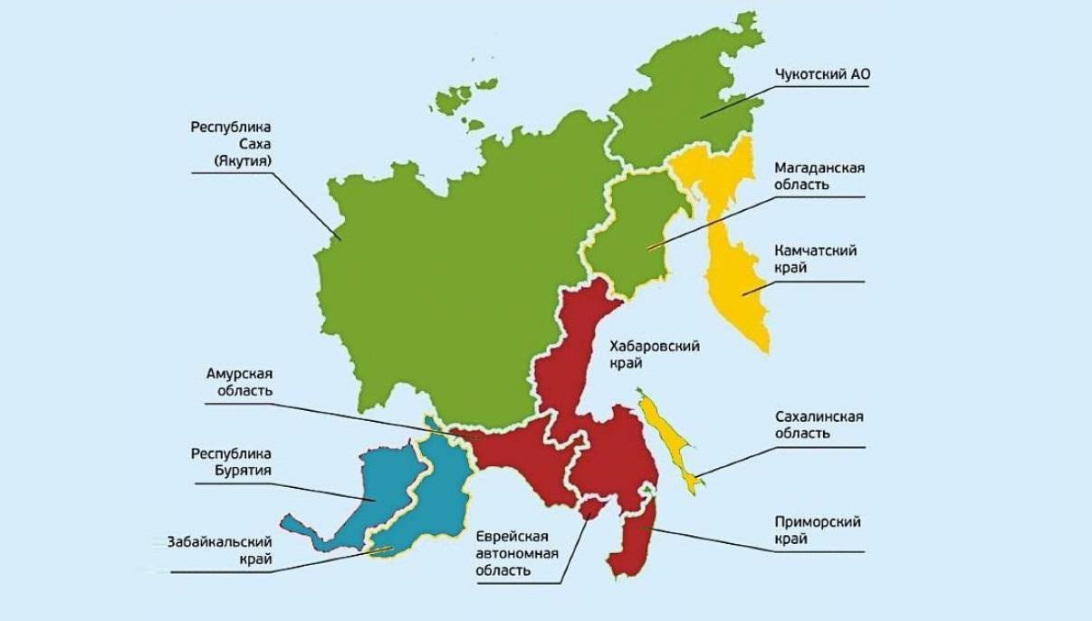 Край разделить. Карта Дальневосточного федерального округа. Карта дальнего Востока 2018. Этническая карта Дальневосточного федерального округа.