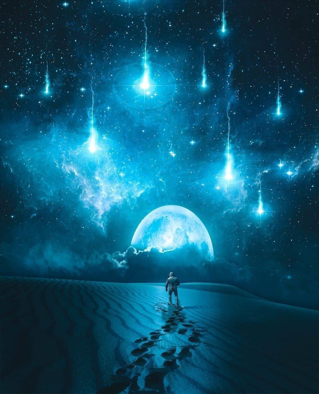 Dreaming stars. Chillstep Ambient. Manipulation Art.