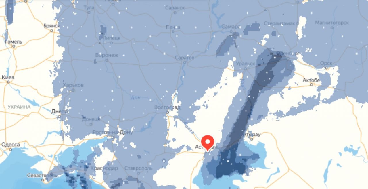 Карта осадков астрахань