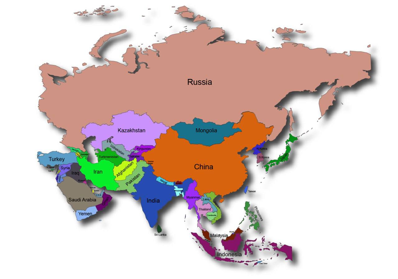 фото карты азии