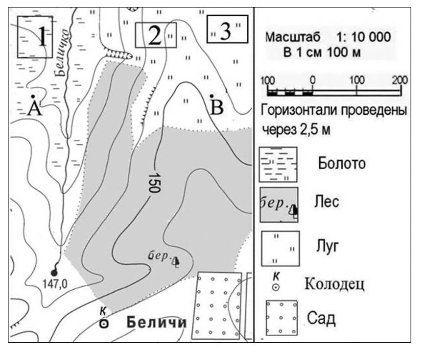 Определить расстояние между точками на карте