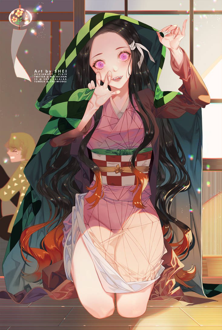 Nezuko and Zenitsu