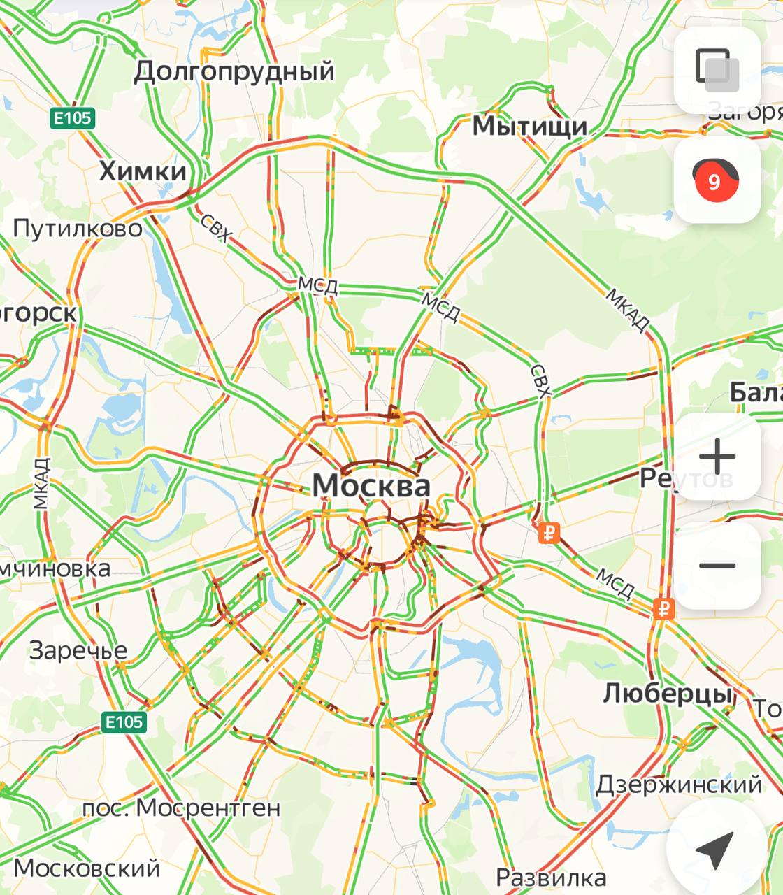 пробки а москве