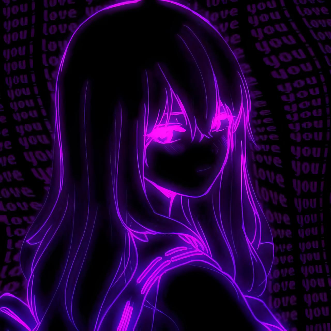 Фиолетовая ава аниме