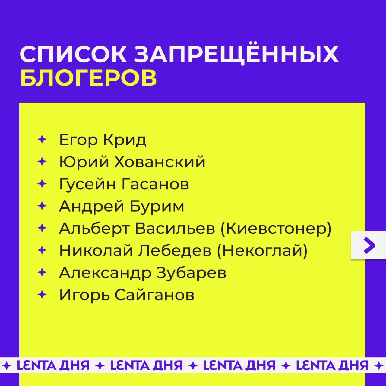 Телеграмм канал с подолякой. Запрещенные блоггеры в России список.