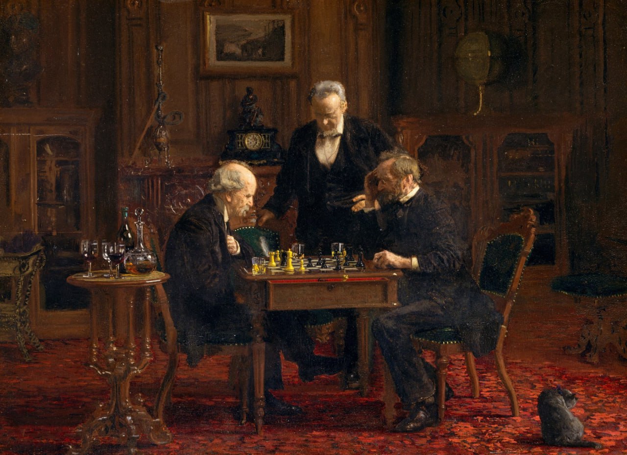 опишите фотографию игра в шахматы 10 предложений