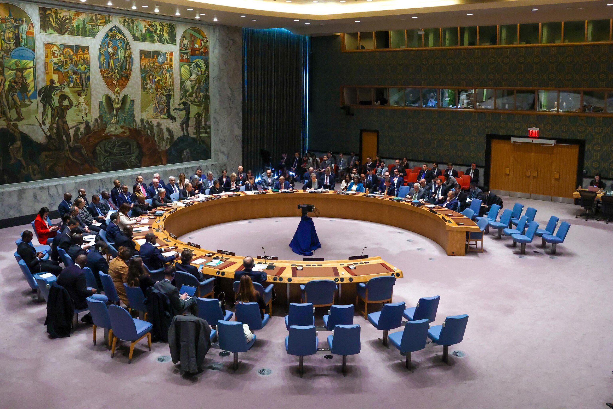 Оон одобрила. ООН совет безопасности Женева. Заседание Совбеза ООН. Заседание совета безопасности ООН 22.01.2024. Зал заседаний совета безопасности ООН.
